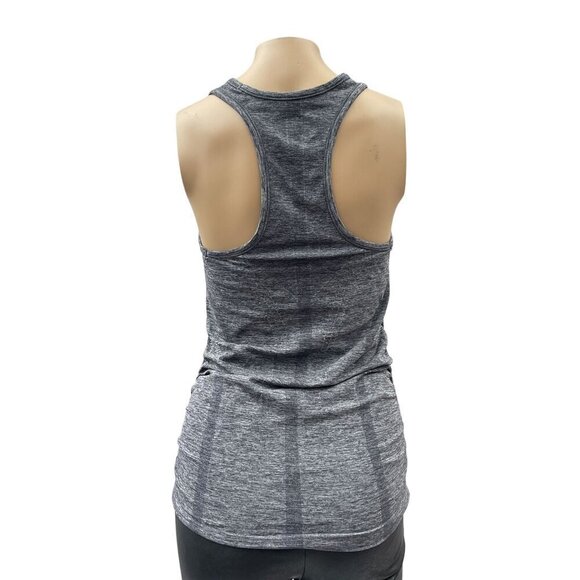 Athleta Women's Fastest Track‎ Racerback Tank Top Scoop Neck Ruched Gray Small - Picture 2 of 9